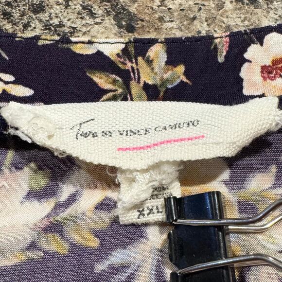 Vince Camuto Top 3/4 Sleeve Cottage Boho Prairie Romantic Academia Floral XXL - Picture 3 of 5